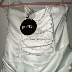 Babyboo White Strapless Dress